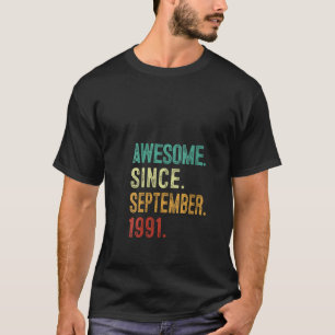 Camiseta 32º Aniversário Impressionante Desde setembro de 1