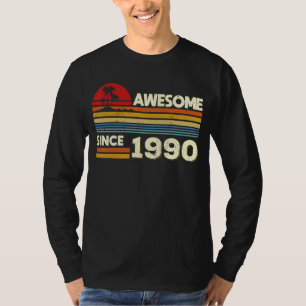 Camiseta 32º Aniversário Incrível Desde 1990 32 Anos