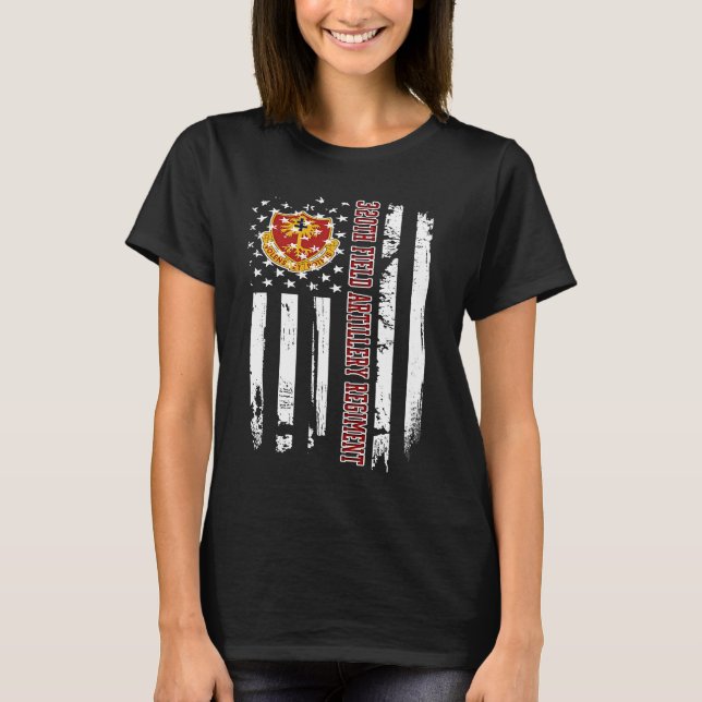 Camiseta 320th Field Artillery Regiment Veteran Veterans Da (Frente)
