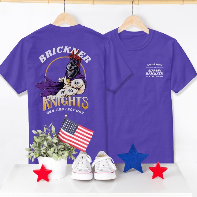 Camiseta 324 Knights Air Force Basic Training Graduation (Custom purple Air Force Basic Military Training Graduation Shirt, 324 Knights Family Shirt Proud Mom)