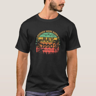 Camiseta 32 anos de idade incrível desde julho de 1990 32º