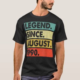 Camiseta 32 anos de idade Oferece lenda desde agosto de 199