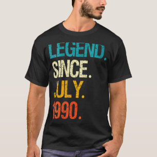 Camiseta 32 anos de lenda desde julho de 1990 32º aniversár