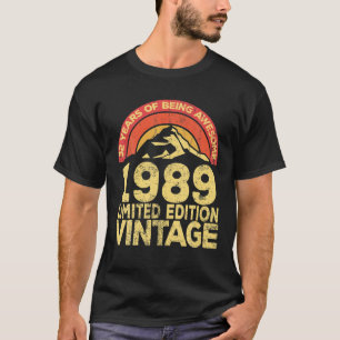 Camiseta 32 anos, Legendário Retro Vintage, Awincrível Bi
