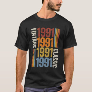 Camiseta 32 Anos Vintage 1991 32Nd Aniversário Decoração
