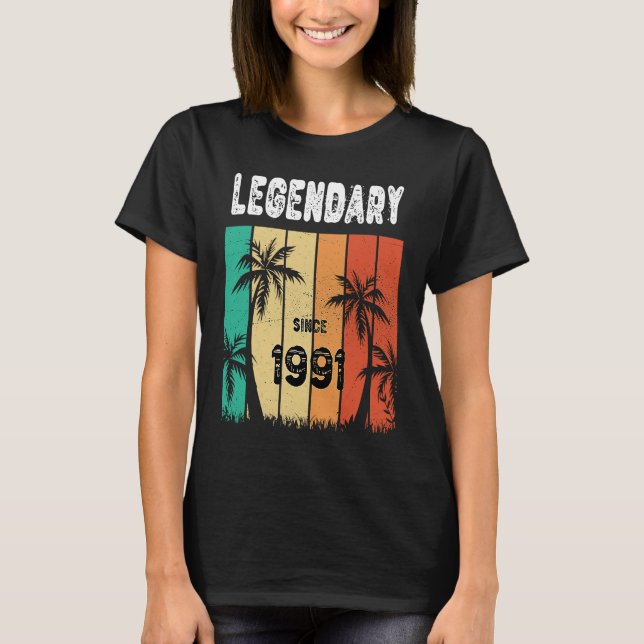 Camiseta 32 Birthday 1991 Birthday  for Men and Women (Frente)