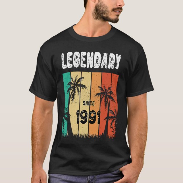 Camiseta 32 Birthday 1991 Birthday  for Men and Women (Frente)
