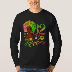 Camiseta 32 e Fabuloso 32. Aniversário Mensagem de Arma Afr