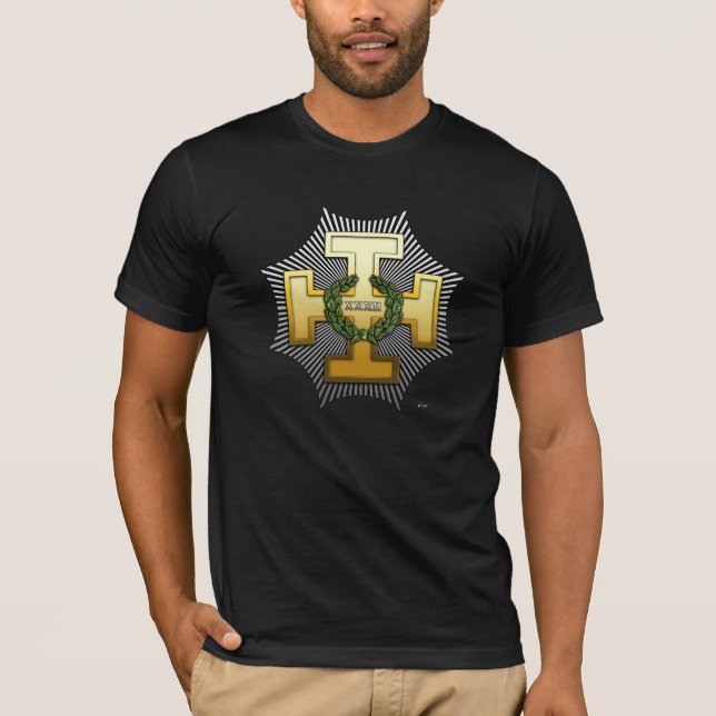 Camiseta 32.o grau: mestre do segredo real (Frente)