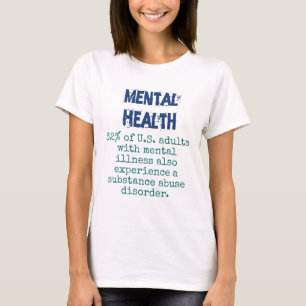 Camiseta 32 Percentagem de Adultos com Doença Mental - Ment