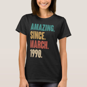 Camiseta 33º aniversário da decoração surpreendente desde m