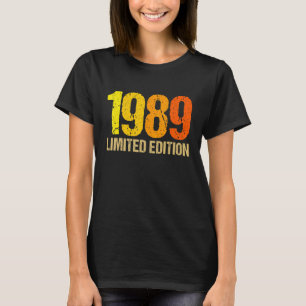 Camiseta 33º Aniversário Damas Mens 33 Anos 1989 Presente 9