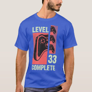 Camiseta 33º Aniversário do Homens Mulheres Jogo Presente