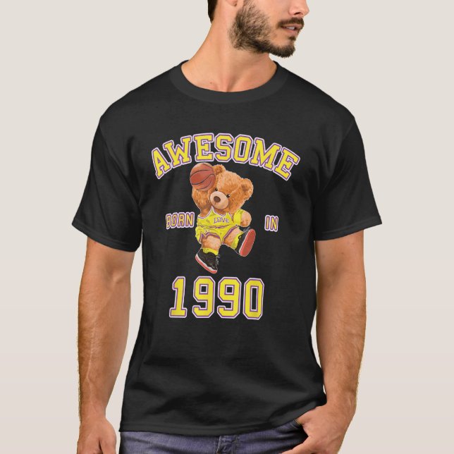 Camiseta 33º Aniversário Homens Mulheres 1990 Awincrível Ba (Frente)