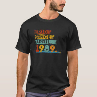 Camiseta 33º Aniversário Para Epic De 33 Anos Desde Abril D