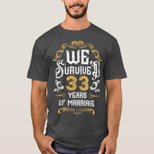 Camiseta 33º Casais de aniversário de casamento Esposa do m