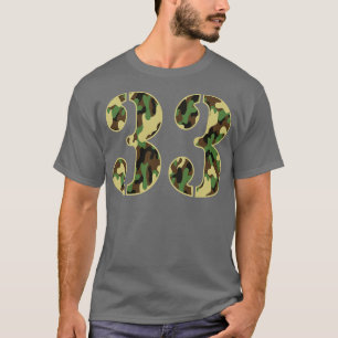 Camiseta 33º Soldado de Aniversário Número 33 Anos
