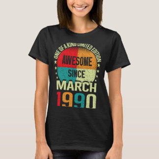 Camiseta 33 Anos De Esforço Desde Março De 1990 Vintage 33r