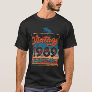 Camiseta 33 Anos De Idade Presentes De Aniversário Vintage
