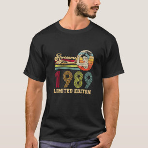 Camiseta 33 anos de idade Retro Inglês 1989 Edição limitada