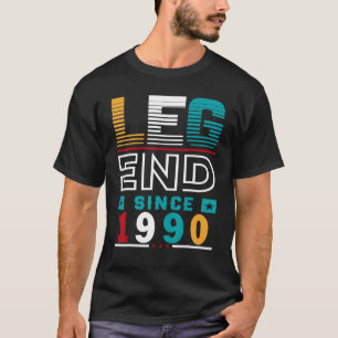 Camiseta 33 anos Presentes Legenda de Vintage desde 1990 33