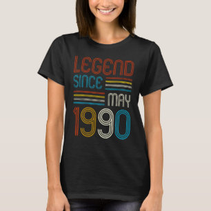 Camiseta 33.o aniversário para a lenda desde maio de 1990 3