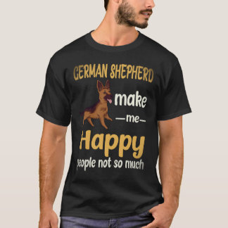 Camiseta 33 Pastor Alemão Me Faz Feliz Pessoas Não Tanto