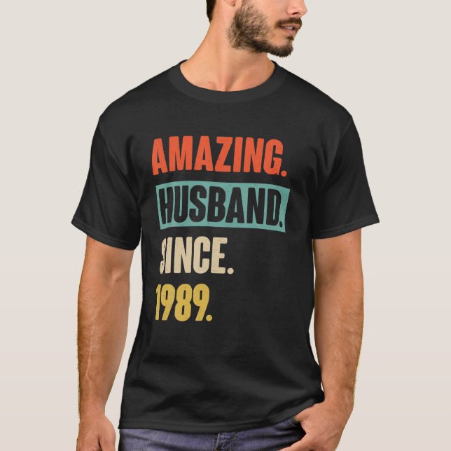 Camiseta 33 Wedding Aniversary Gift Him - Amazing Husband S (Frente)