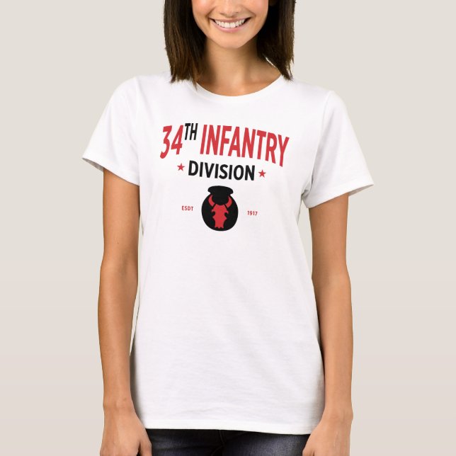 Camiseta 34ª Divisão de Infantaria - Mulheres Militares dos (Frente)