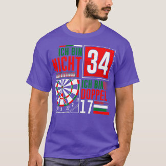 Camiseta 34º Aniversário Darts Engraçado Dizendo Dardos Dit