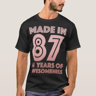 Camiseta 34º Aniversário Oferece Homem Mulher 34