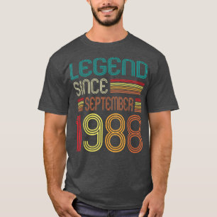 Camiseta 34º aniversário Oferece lenda desde setembro de 19