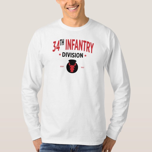 Camiseta 34.ª Divisão de Infantaria - Longa Duração Militar (Frente)