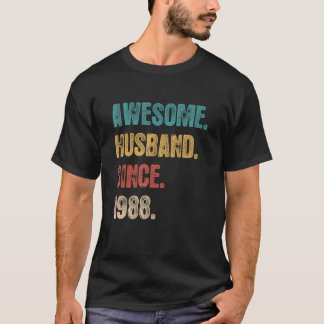 Camiseta 34 Aniversário De Casamento Para Ele Espetacular M