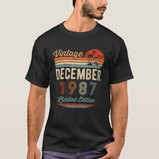 Camiseta 34 Anos De Idade 34. º Aniversário Vintage Dezembr