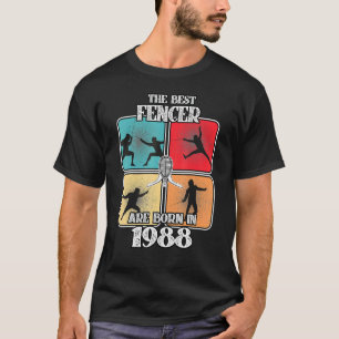 Camiseta 34 anos de idade, esgrima esportes de esgrima 1988