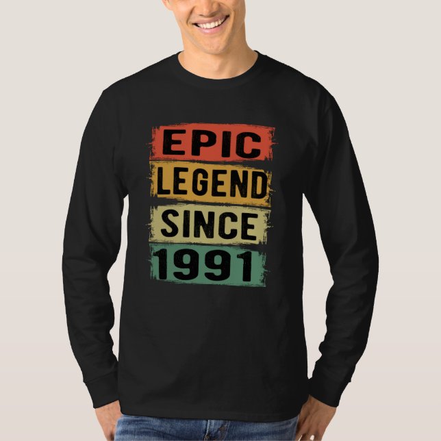 Camiseta 34 anos de idade Legenda Epic Bday 34º presente de (Frente)