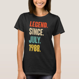 Camiseta 34 anos de lenda desde julho de 1988 34º aniversár