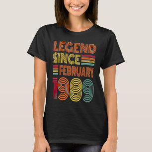 Camiseta 34 anos é incrível desde fevereiro de 1989 34º ani