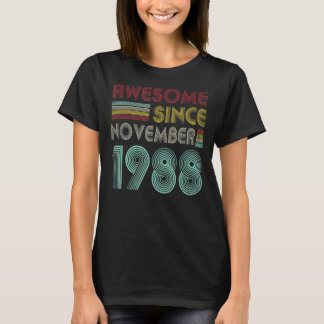 Camiseta 34 anos é incrível desde novembro de 1988 34º bir