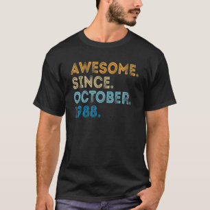 Camiseta 34 anos é incrível desde outubro de 1988 34º anive