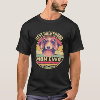 Camiseta 34 Melhor Mãe de Dachshund de Sempre Vintage