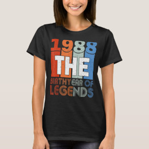 Camiseta 34 Mulheres Homens De Aniversário Aniversário Da L