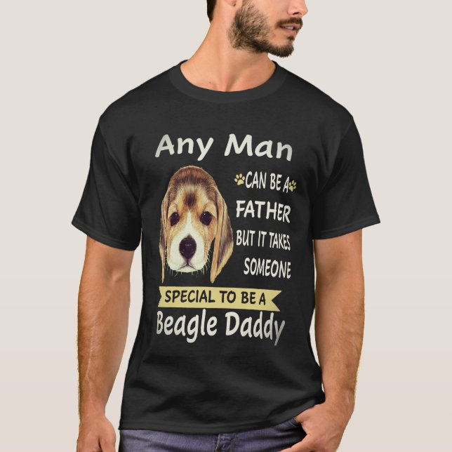 Camiseta 34 Qualquer Homem - Beagle Daddy Beagle (Frente)