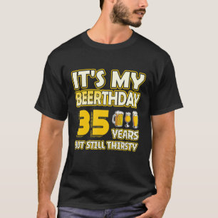 Camiseta 35º Aniversário Beerthday 35 Anos Beer Engraçada