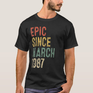 Camiseta 35º aniversário da Epic desde março de 1987 35 ano