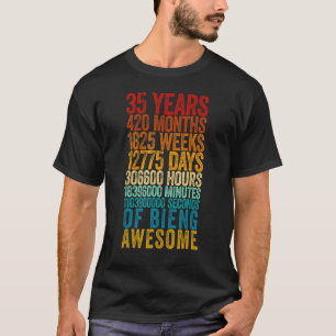 Camiseta 35º Aniversário de 35 anos