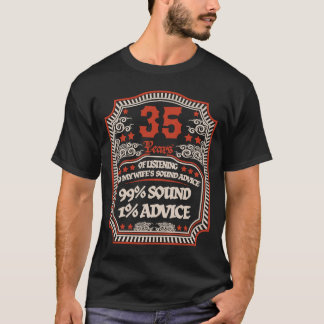 Camiseta 35º Aniversário De Casamento Para O Seu Marido