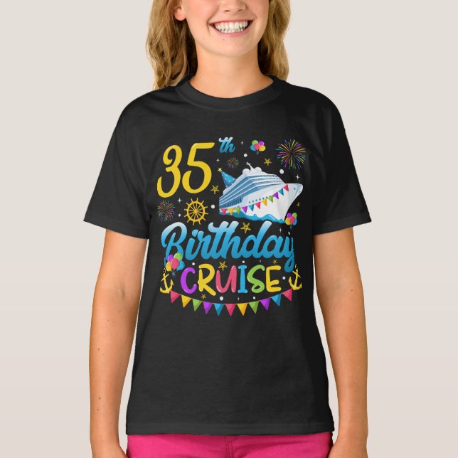 Camiseta 35º aniversário do Cruise B-Day Party Girl (Frente)