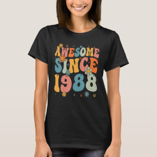 Camiseta 35º Aniversário Impressionante Desde 1988 35 Anos 